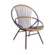 Fauteuil rotin bleu