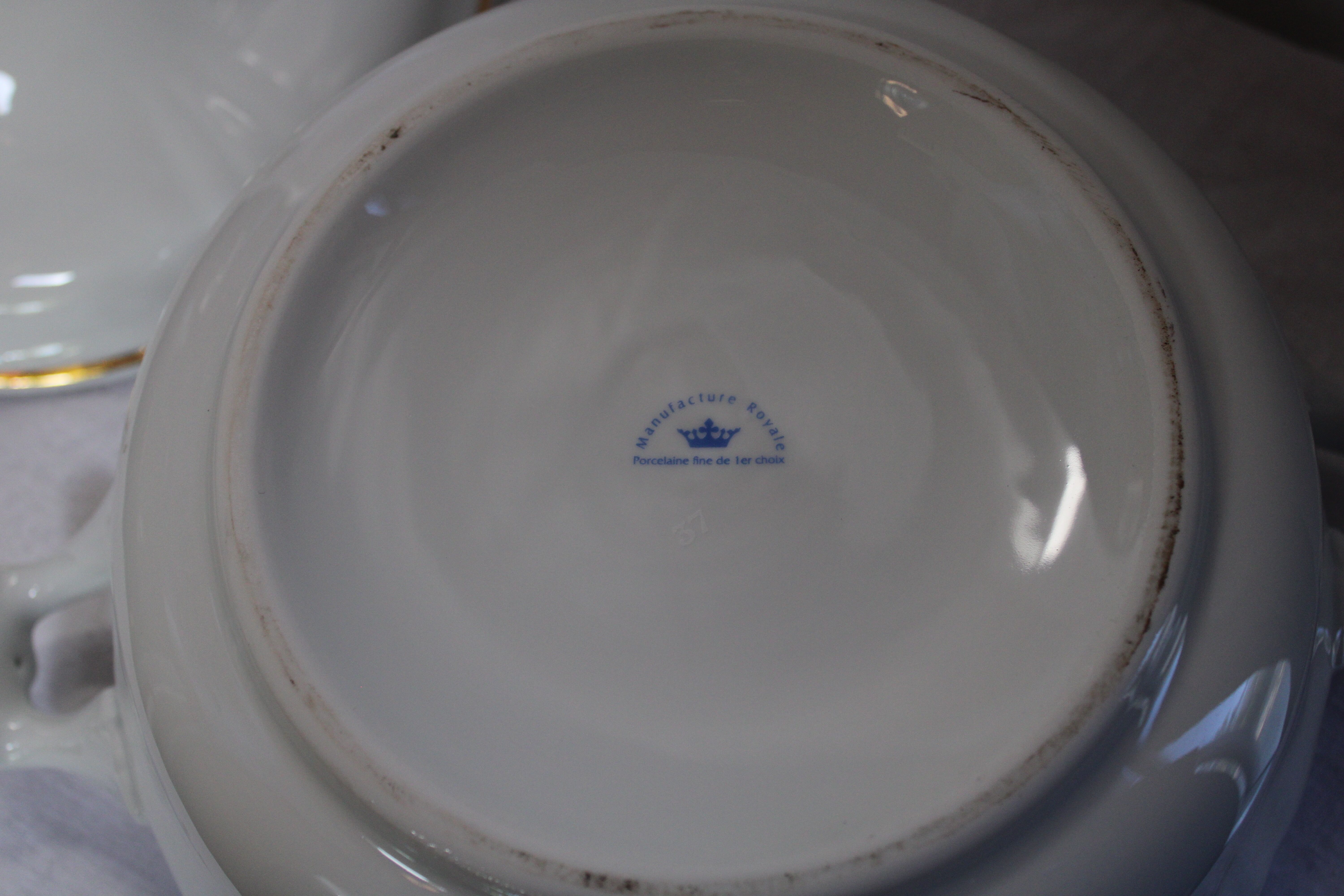 Soupière Légumier Décor épi de blé - Manufacture Royale - Porcelain