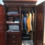 ARMOIRE ANGLAISE 19° NOYER DOUBLE PORTES