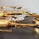 Palwa Hollywood Regency vergoldet Wandlampe Messing Swarovski Kristallen