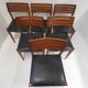 Suite of 6 Scandinavian chairs 1960 vintage