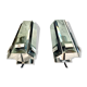 Pair of Veca wall lights in glass and chrome, Italy 1960