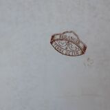 Plat oval terre de fer  "berenger" 19 ème