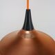 1970s Scandinavian Style Copper, Black & Prismatic Glass Pendant Lamp