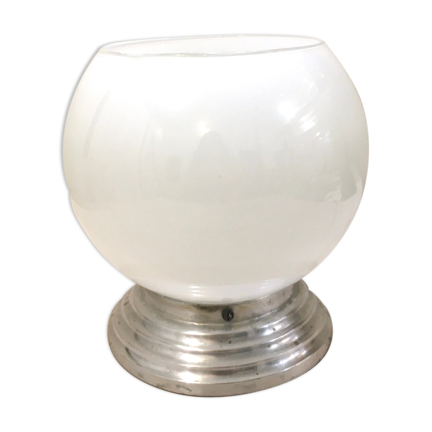 White glass globe ceiling light