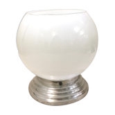 White glass globe ceiling light