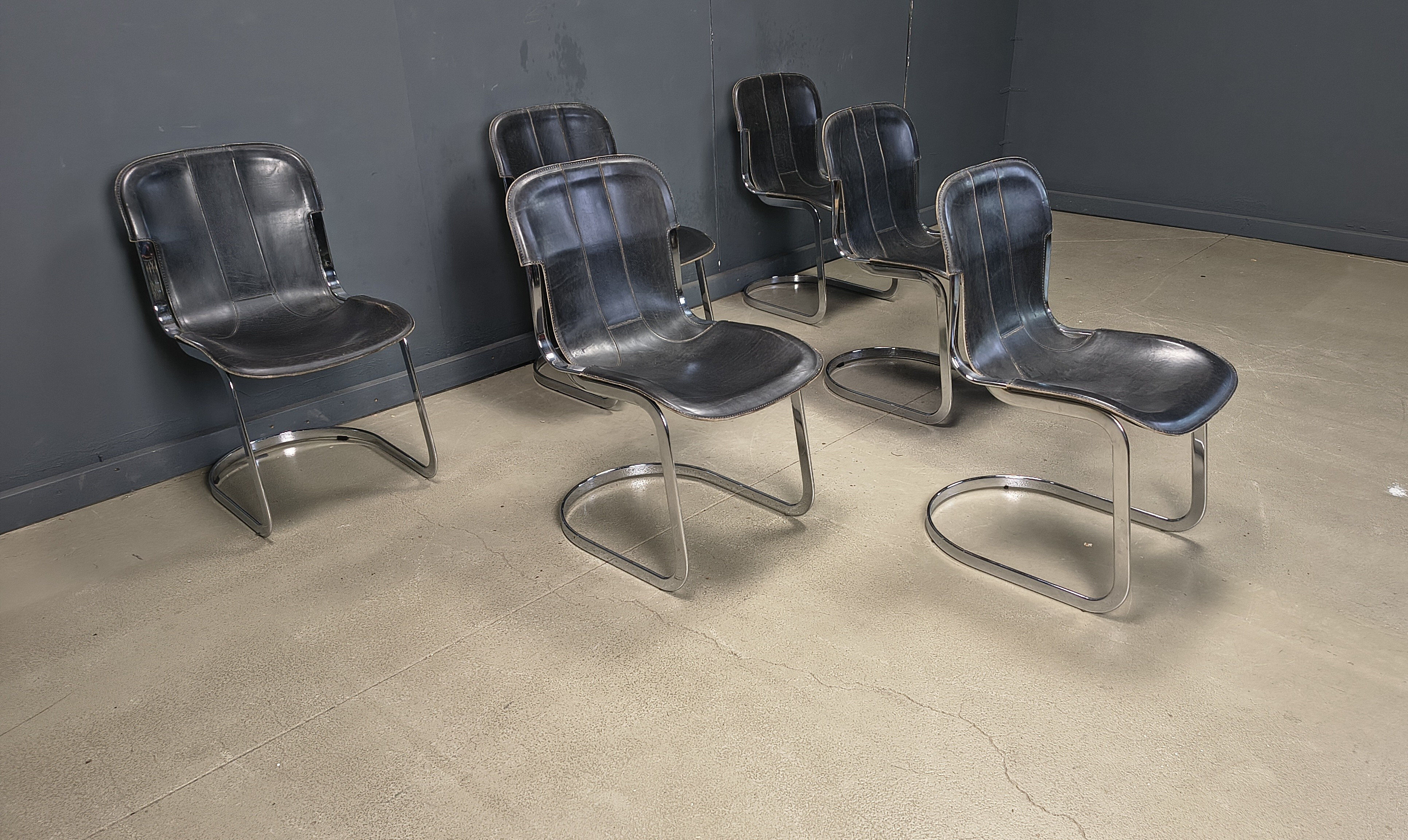 Vintage dining chairs by Cidue set of 6, 1970s