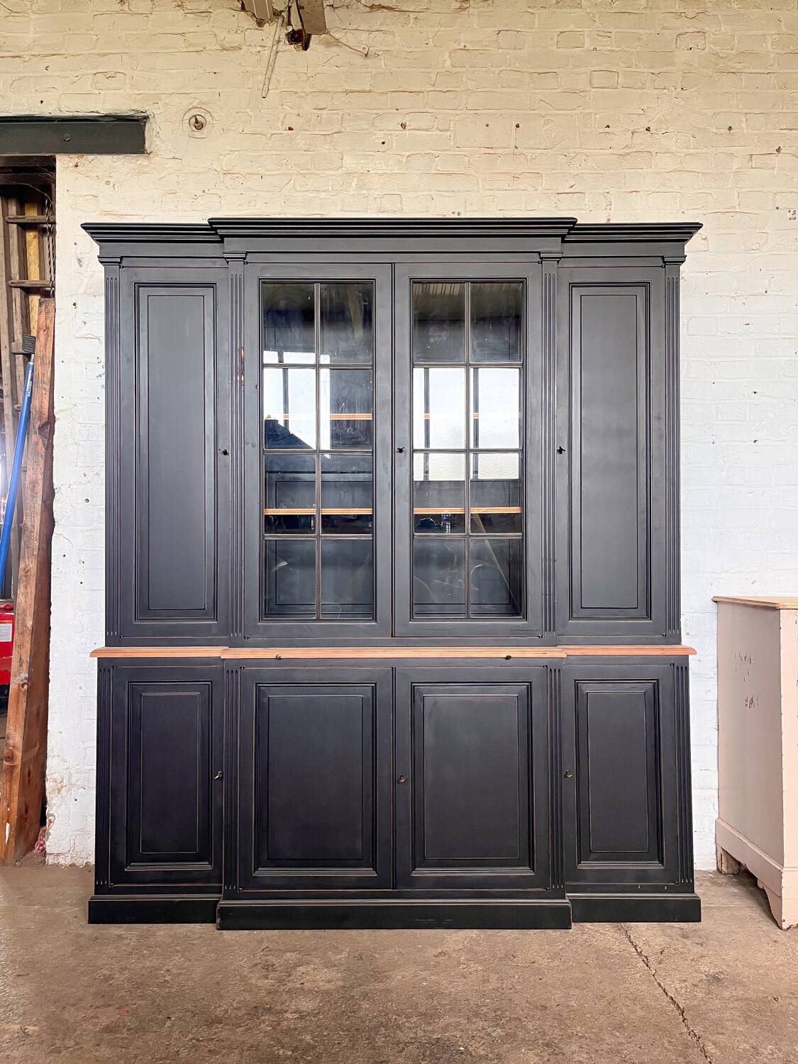 Old dresser / bookcase with black patina