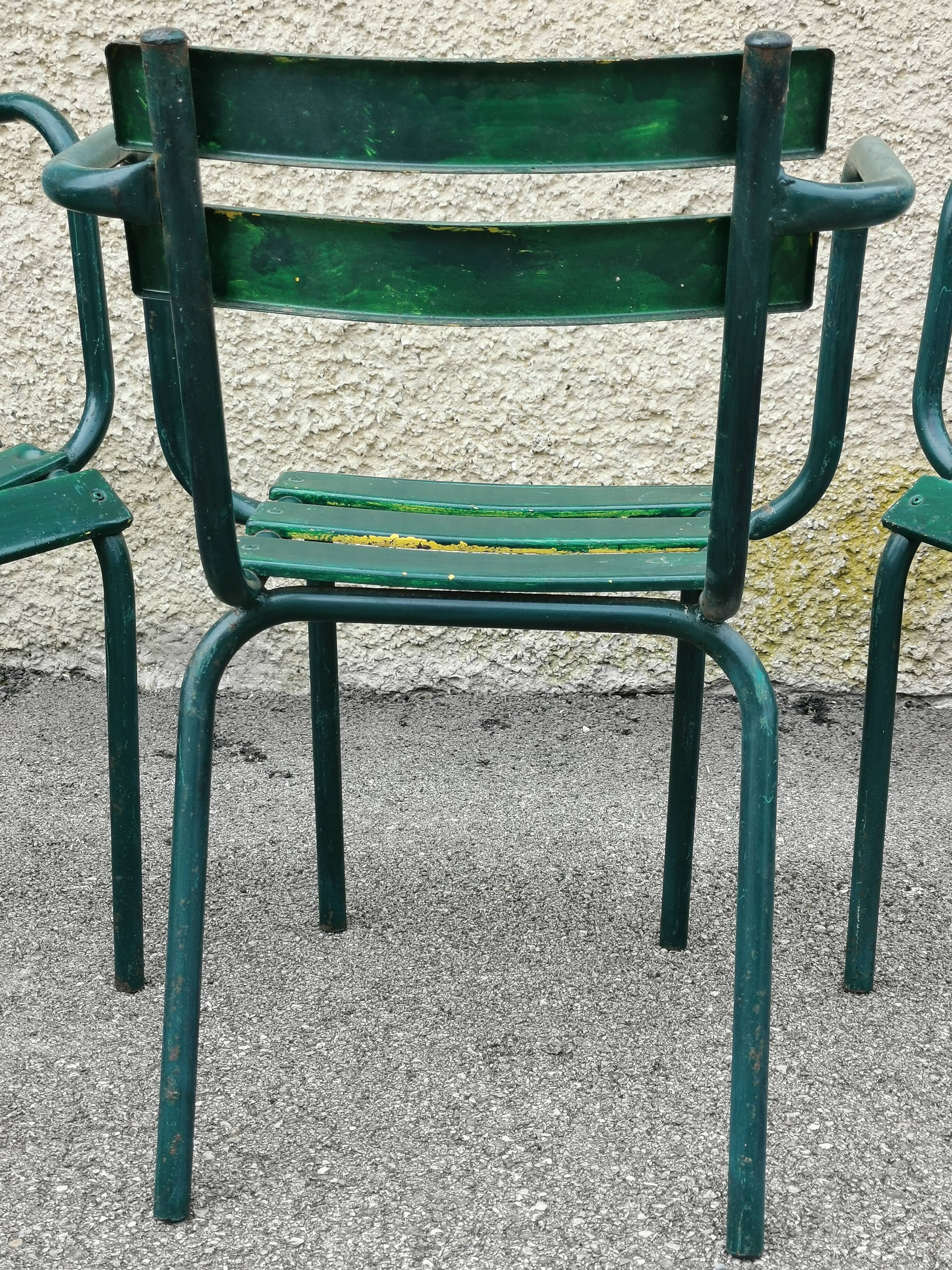 Series of 4 garden chairs