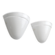 Paire d'appliques en cristal blanc par Murano Due, Italie, années 1980
