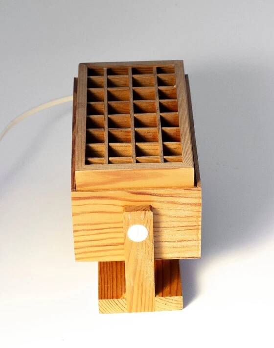 Pine wall lamp - Sweden, 1970s