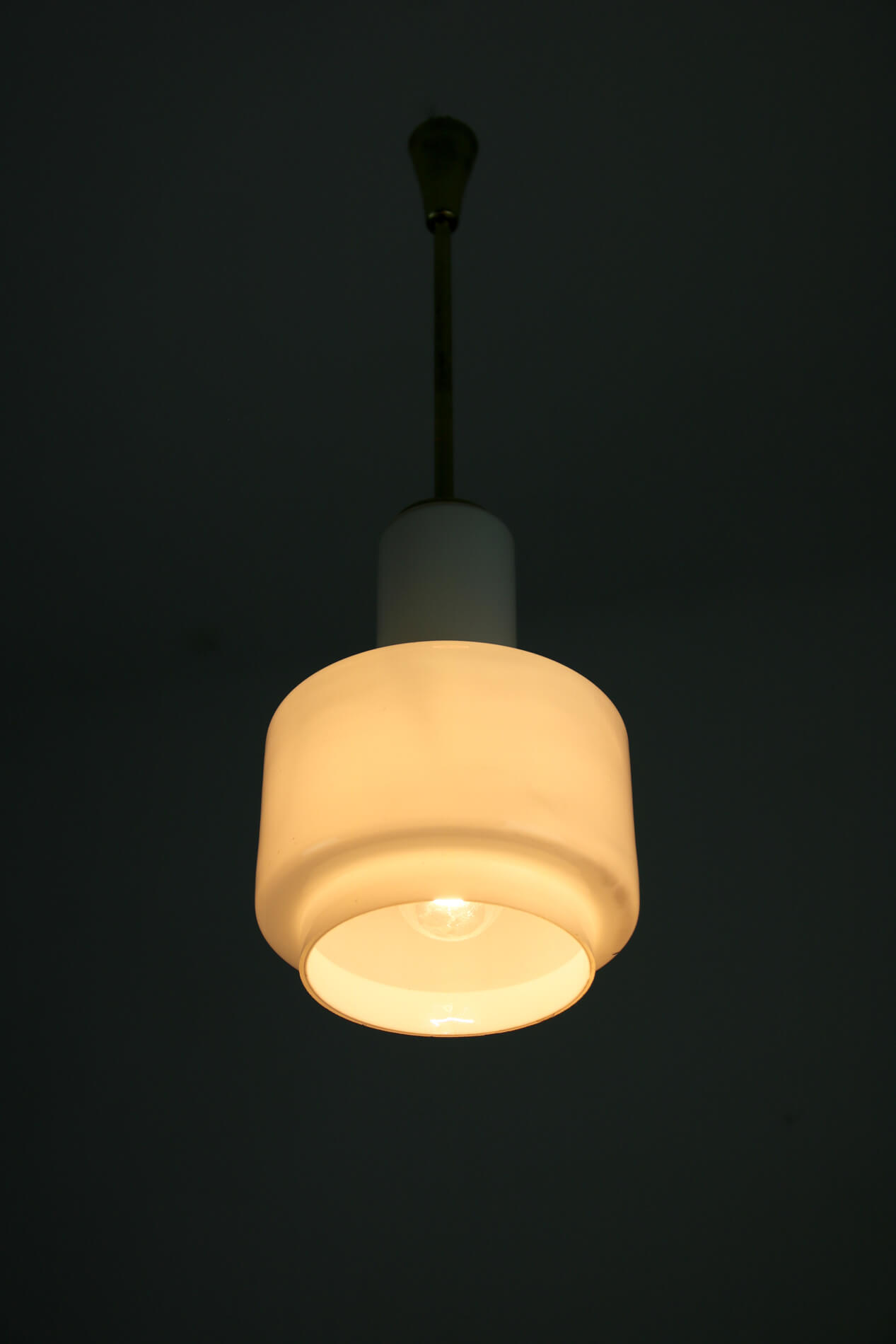 Vintage bauhaus opaline cascade pendant light, 1940s