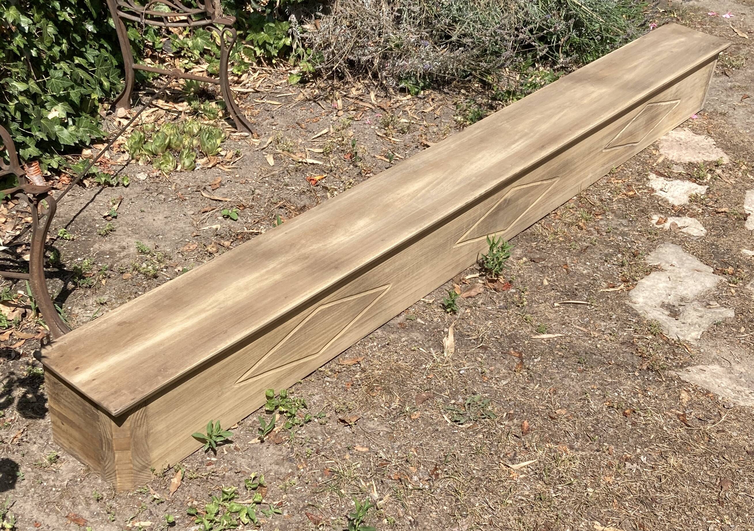 Very large and long shelf - 2m40 - raw wood