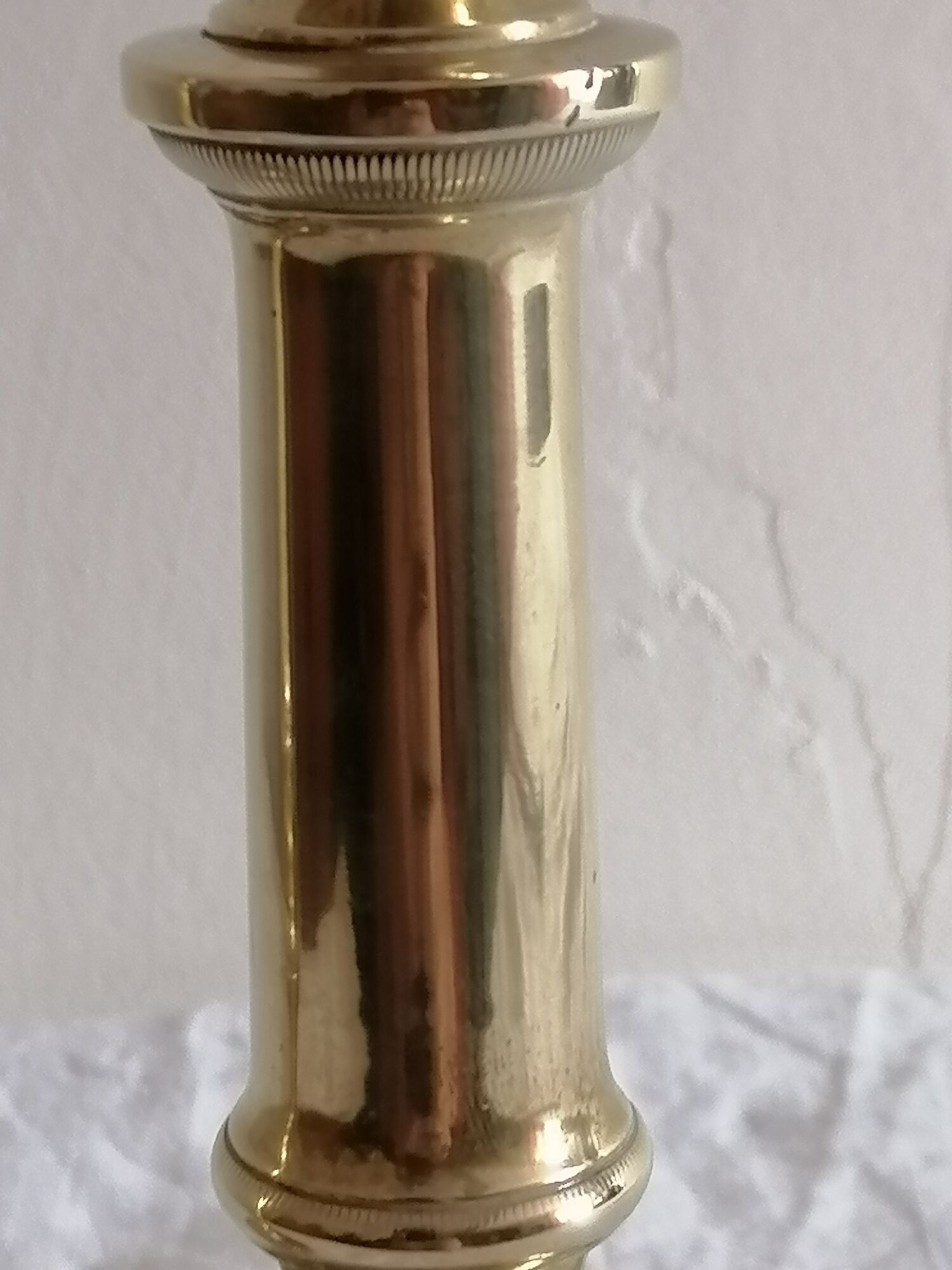 Old pair of candlesticks, bronze torches of the Louis Philippe period