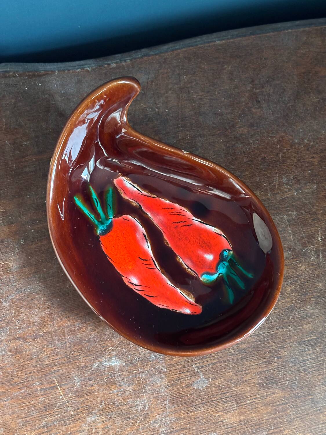 Vintage enameled ceramic bowl 1970
