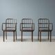 Set of 3 bentwood armchairs attributed to Josef Hoffmann for Thonet, Czechoslovakia, 1930s–1950s