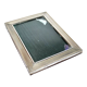 Old photo frame in solid silver - hallmark 800 - guilloche pearl frame 12x16.5