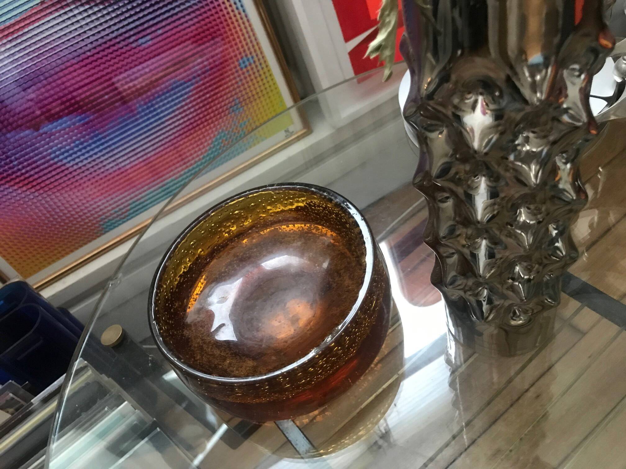 Vintage Cup • Bubble Glass • Biot Glassworks • 1960