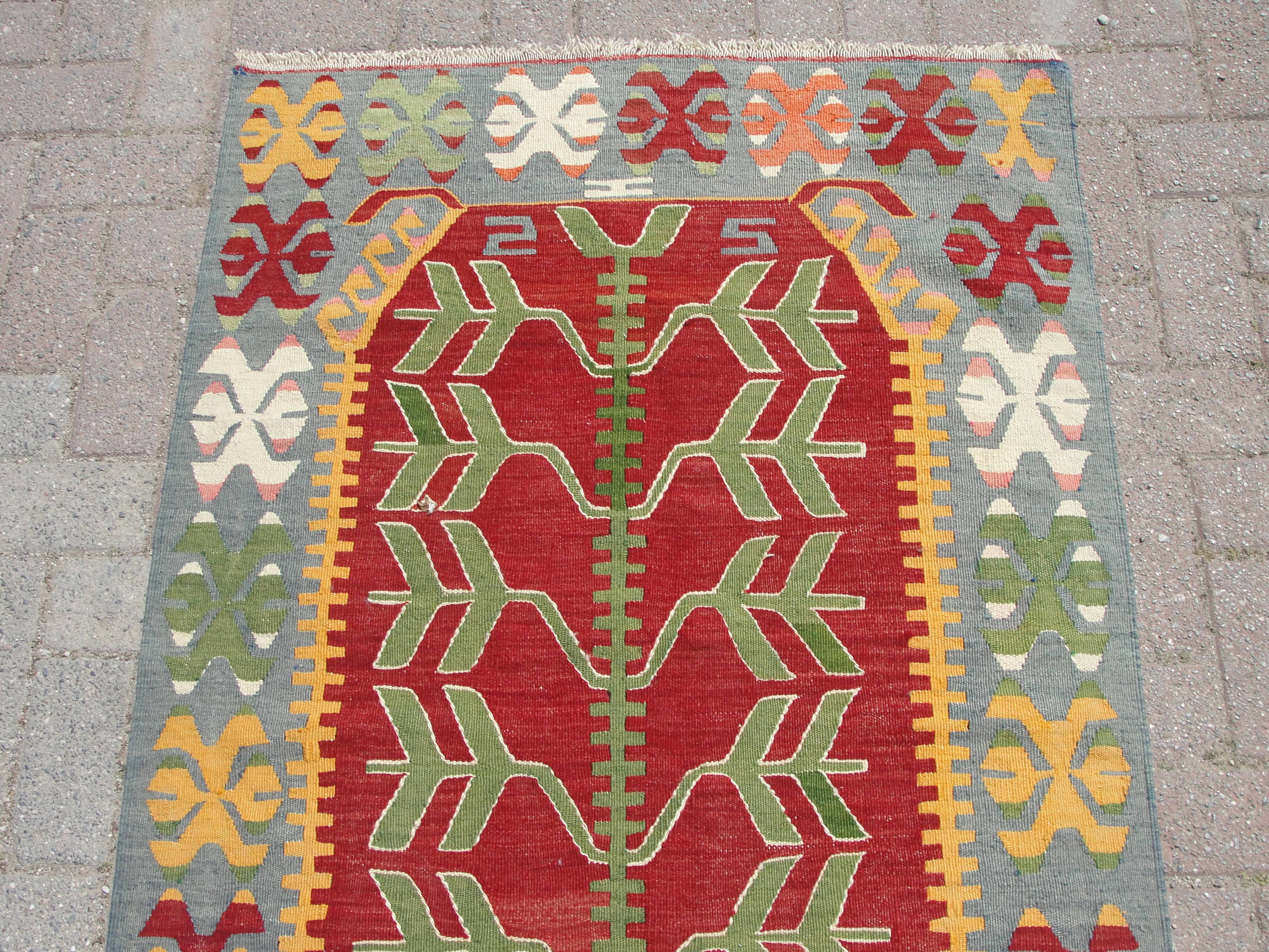 Handmade Small area kilim rug