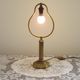 Traditional Style Vintage French Brass Table Lamp Round Footed Base