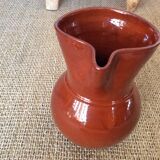 Glazed terracotta pitcher