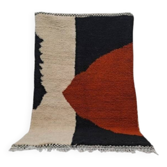 Magnifique tapis beniourain, tapis beni ourain, tapis bordeaux 250cmx100cm