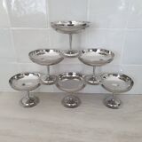 Chrome-plated stainless steel dessert bowls Jean Couzon