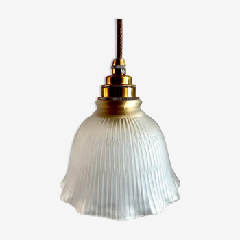 Pressed moulded glass hand lamp