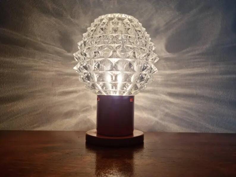 Set of Six Table Midcentury Table Lamps, Kamenicky Senov, 1970s