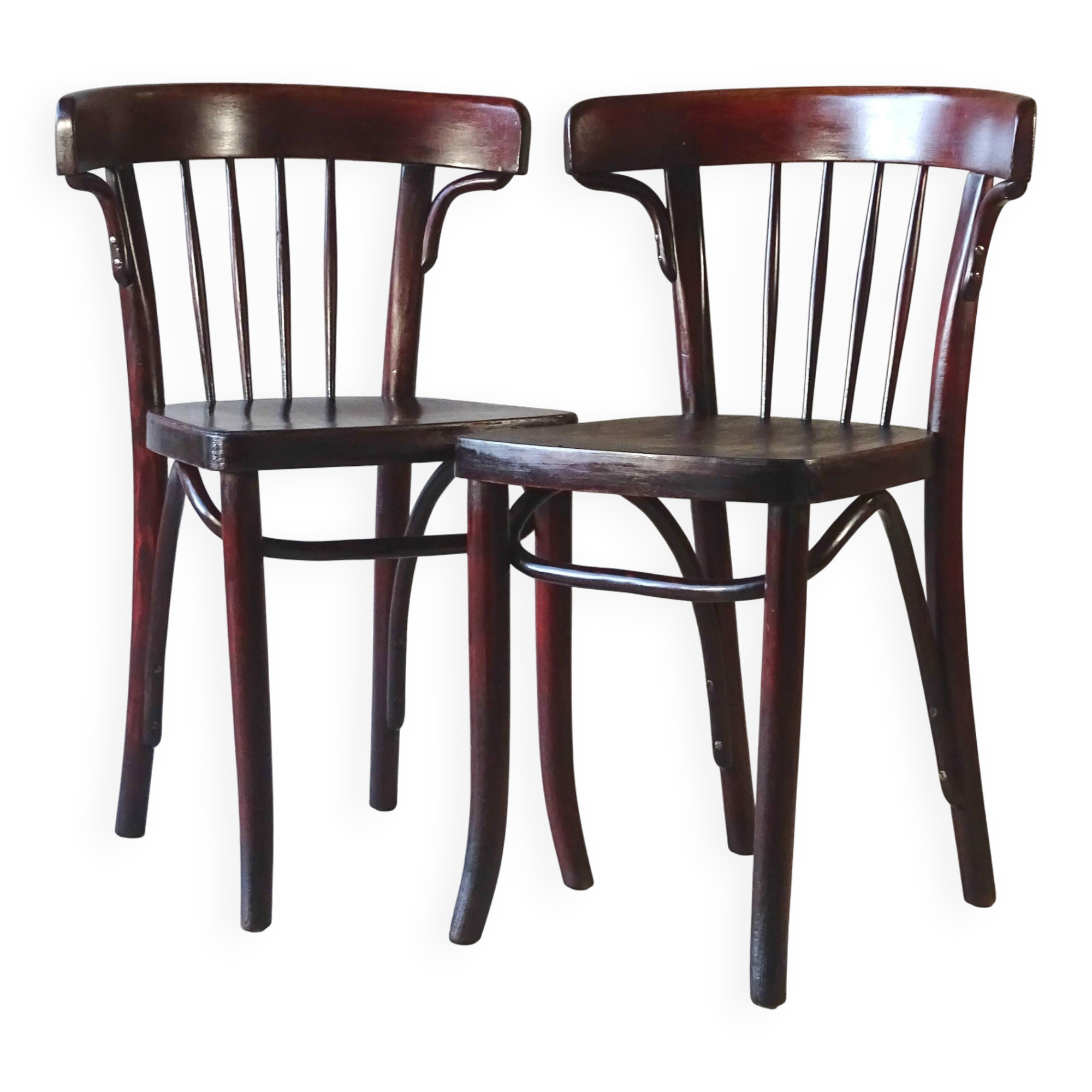 Two Art Deco Thonet bistro chairs, Model A 429.