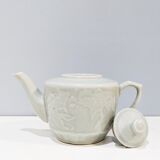 Japanese teapot patterns Koi carp, signed