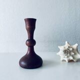 Turned wooden candle holder