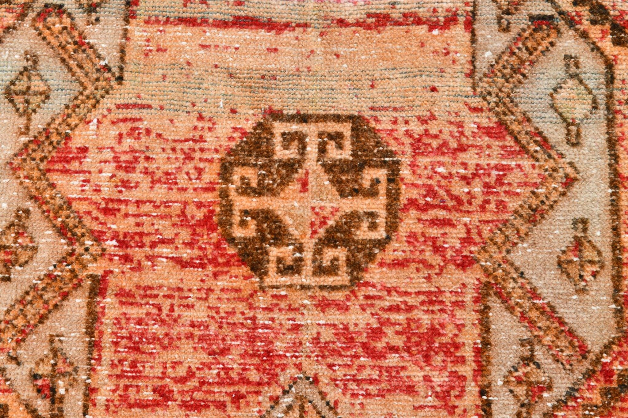 3x10 Peach Orange Handmade Wool Runner Rug, 81x293Cm