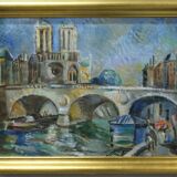 Jules Schyl (1893-1977), Swedish Modern Painting, 1960s, Oil on Canvas, Framed