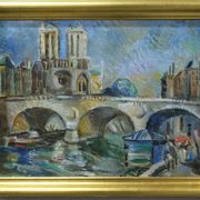 Jules Schyl (1893-1977), Swedish Modern Painting, 1960s, Oil on Canvas, Framed