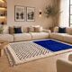Handmade traditional natural wool rug 2/3 m