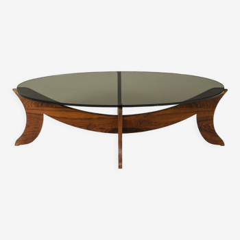 Table basse ovale Hugues Poignant, 1960s