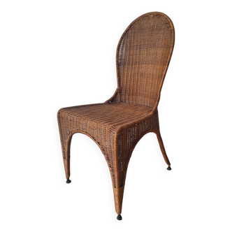 Chaise en rotin vintage