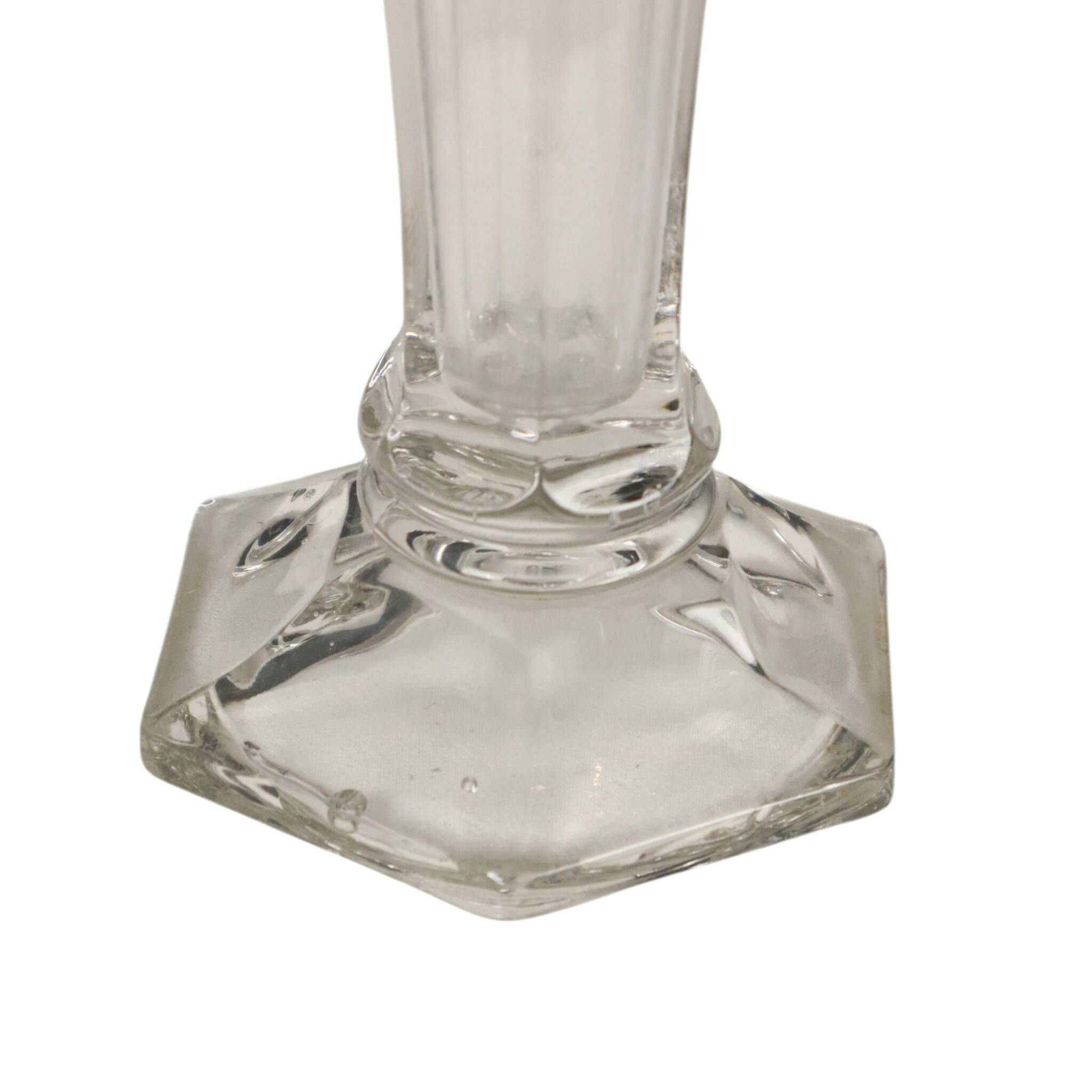 Pair of Clear Val Saint Lambert Luxval 'Americain' Vases, 23 cm