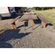Industrial or communal table with benches