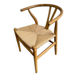 Retro rattan chair with cord