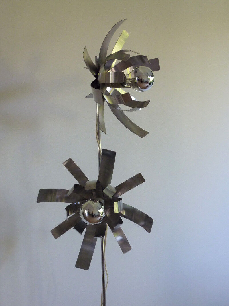 Floor lamp light 70s flowers