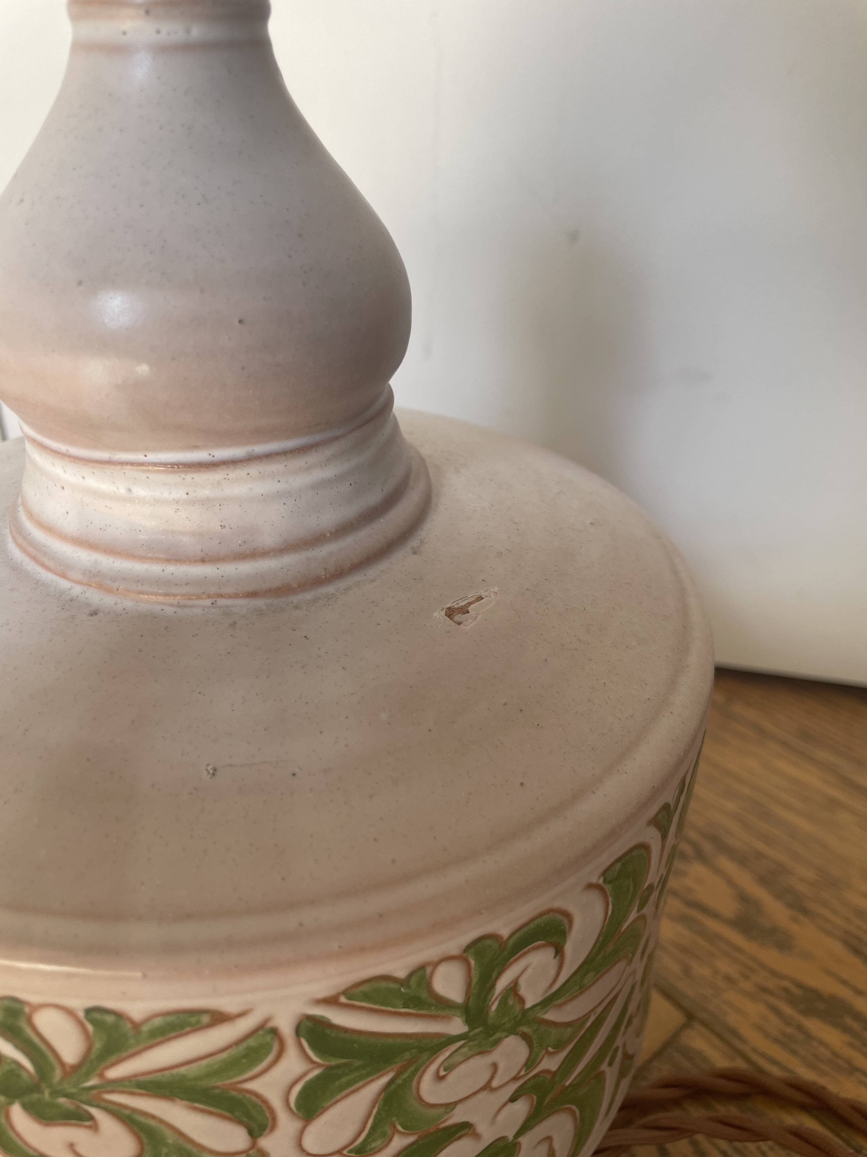 Hand-painted vintage table lamp