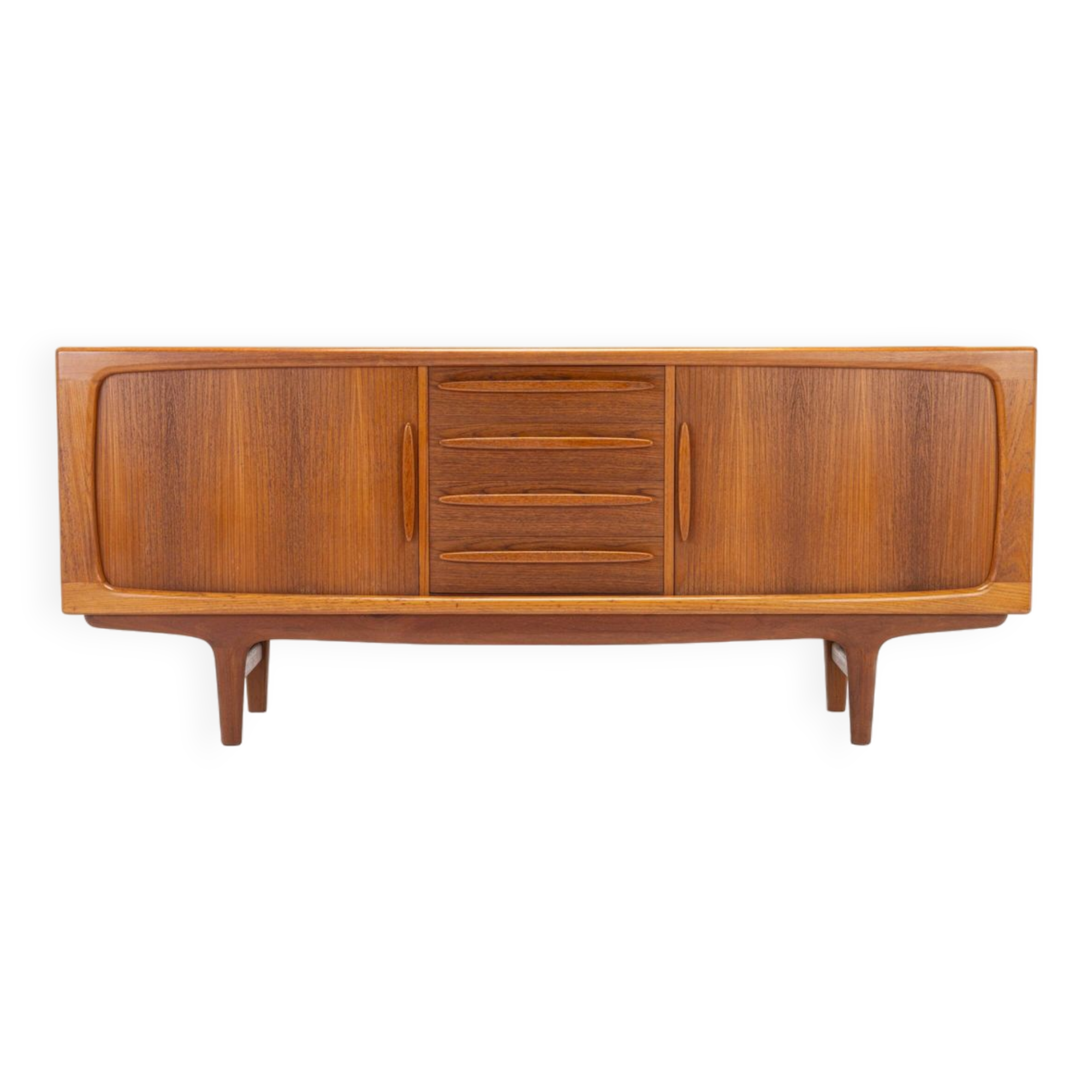 Tambour door sideboard by Johannes Andersen for C.F.C. Silkeborg, Denmark 1960s
