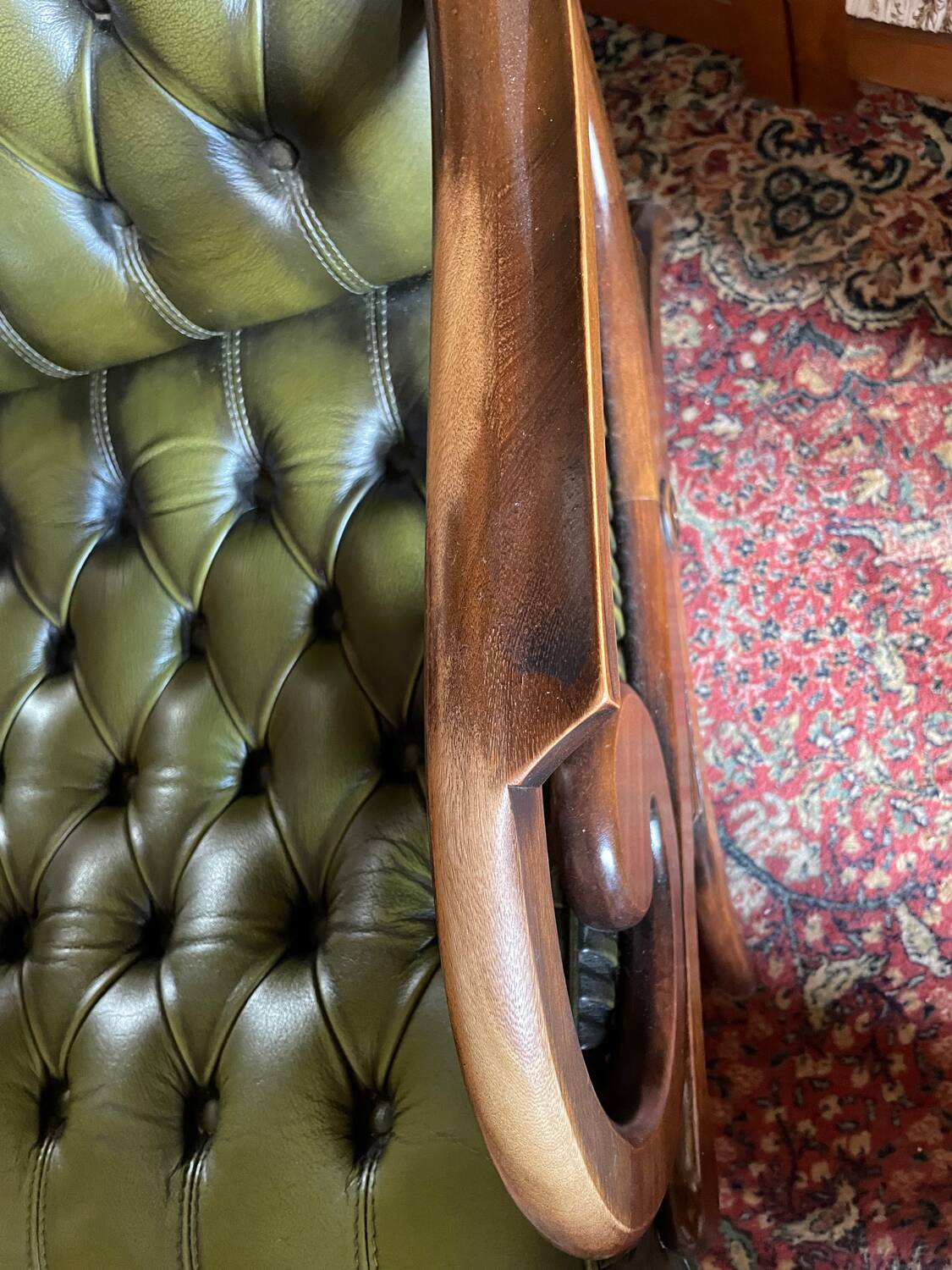 Vintage leather Chesterfield armchair