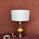 VINTAGE 1970 LARGE FORMAT LAMP CHROME BASE 1 BRUSHED ALUMINIUM BALL DO
