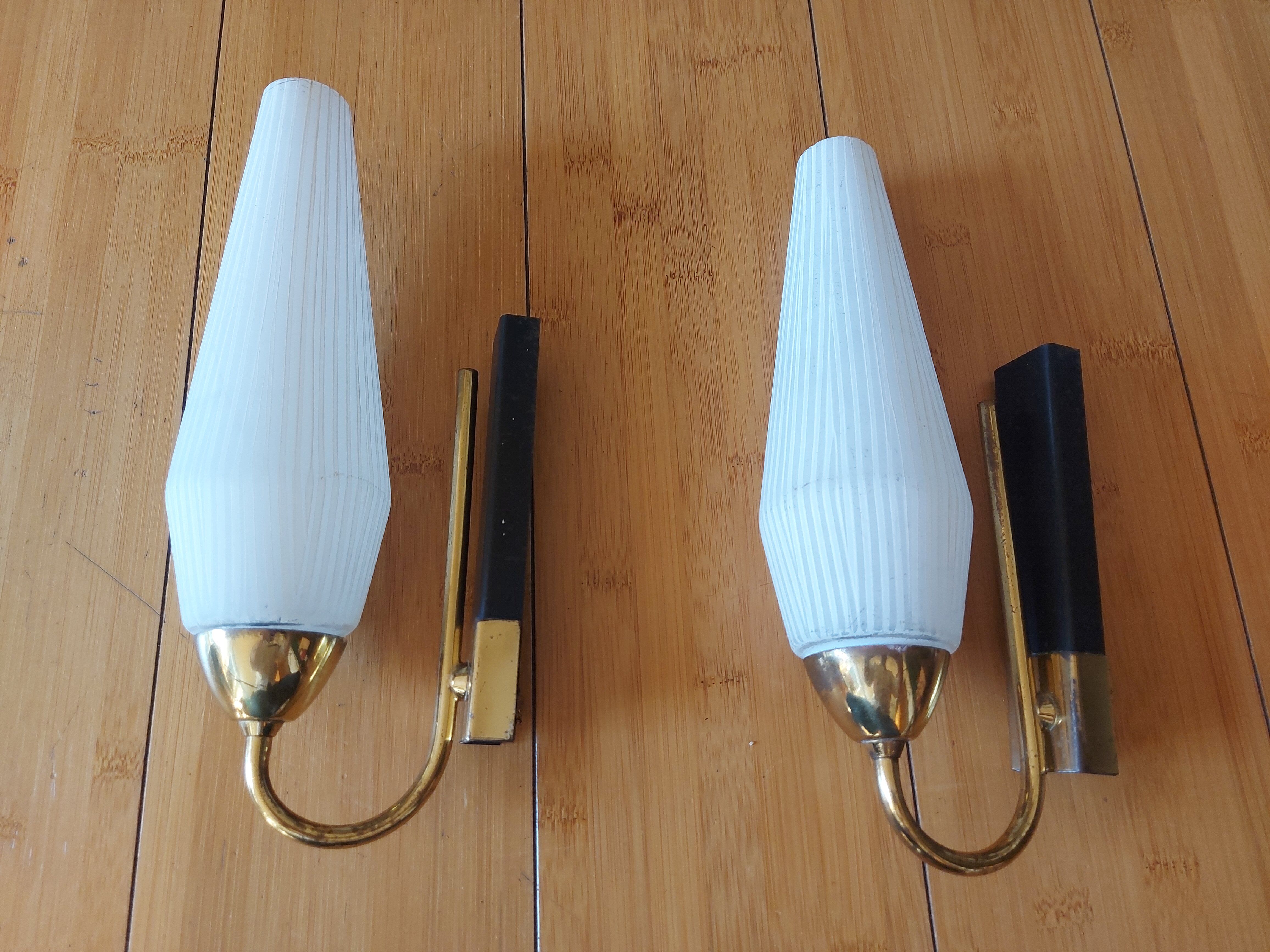 Pair of vintage wall light 50'S Lunel