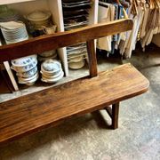 Aranjou dark wood bench from the 1980s