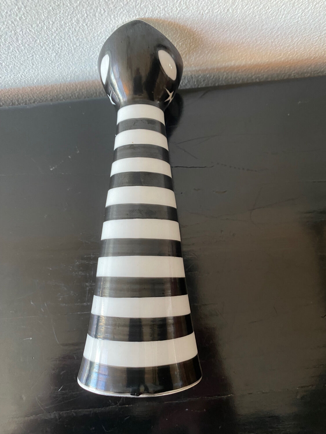 Vase Chat vintage 1960 de Janos Torok pour Zsolnay