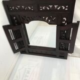 Vintage shuttered Indonesian mirror